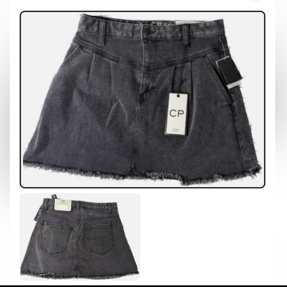 NWT! Celebrity Pink Gray Denim Midi Skirt, Size 9